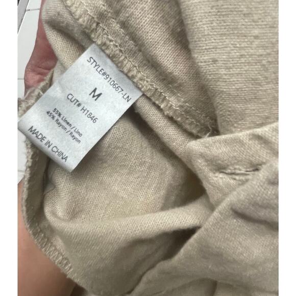 HAVE Los Angeles Womens Size Medium Linen Blend Pants Oatmeal Tan Beige - Picture 4 of 4